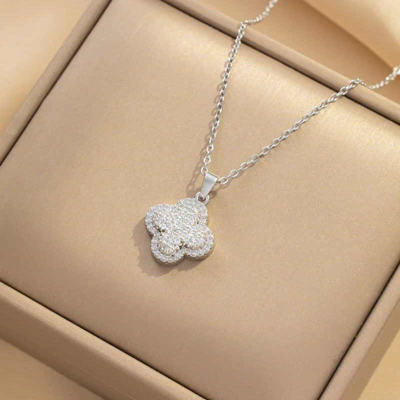 Clover Necklace with some Bling